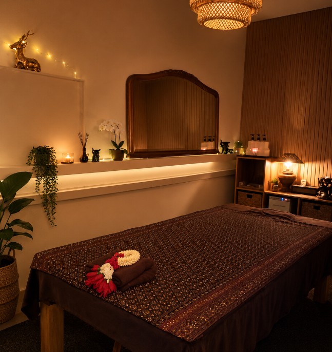 Cabine de massage privative du salon Siam Thaï Massage à Pau